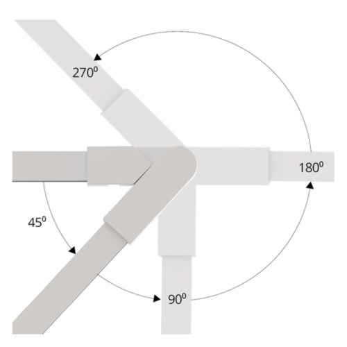 Arte lamp A613833R КОННЕКТОР С ИЗМЕНЯЕМЫМ УГЛОМ ДЛЯ ШИНОПРОВОДА (ТРЕКА) RAPID