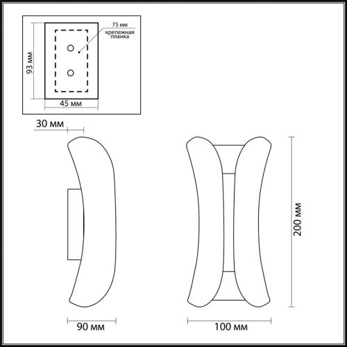 Архитектурная подсветка Odeon light Krista 3886/6BG