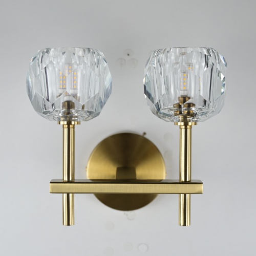 Бра Boule De Cristal Double Sconce Brass от Imperiumloft 73769-22