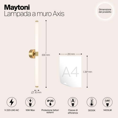 Настенный светильник (бра) Maytoni MOD106WL-L16G3K