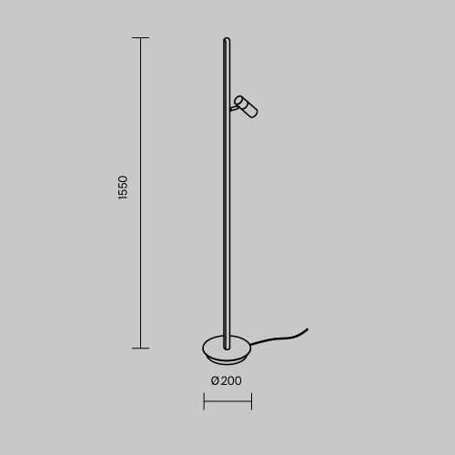 Напольный светильник (торшер) Maytoni MOD395FL-L28B3K