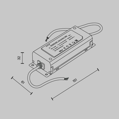 Источник напряжения Technical TRA130DR-100W