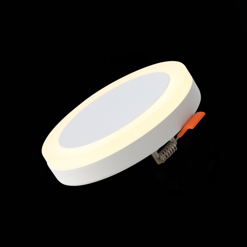 ST104.502.06 Светильник встраиваемый Белый LED 1*6W 3000K 468Lm Ra&gt;80 120° IP20 D110xH20 170-240V Встраиваемые светильники