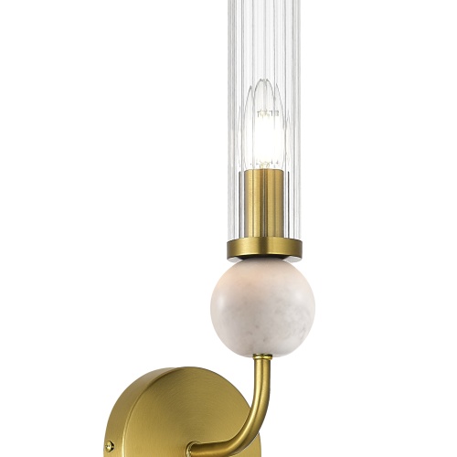 SL1244.301.01 Светильник настенный ST-Luce латунь/прозрачный E14 1*40W МЕДЕА