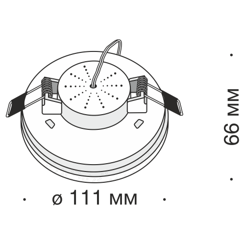 Встраиваемый светильник Technical DL296-6-6W-W