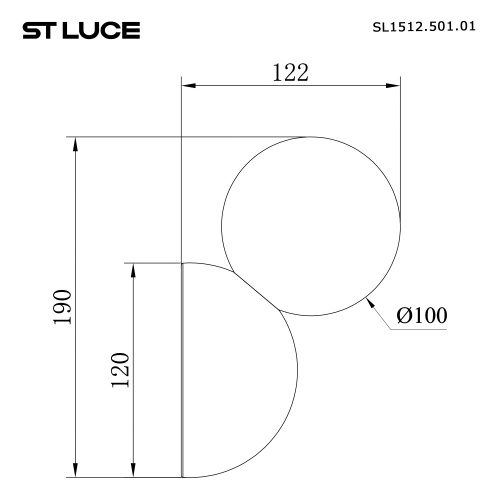 SL1512.501.01 Бра ST-Luce Белый/Белый G9 1*5W 4000K ESTRUZZO