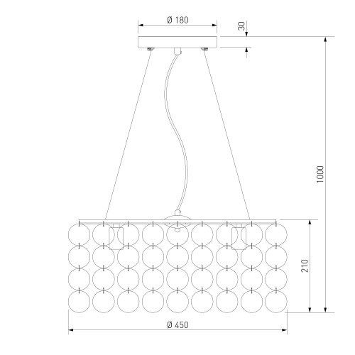 Подвесной светильник Eurosvet 60005/4 хром