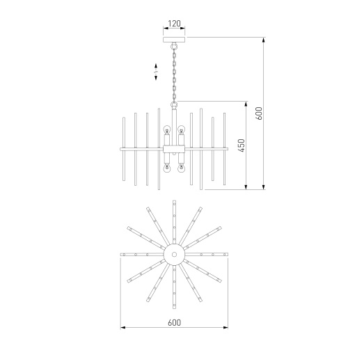 Подвесной светильник Bogate's 355/6