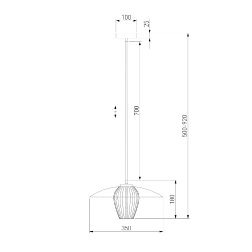  Eurosvet 50259/1/ подвесной светильник/ черный/дымчатый