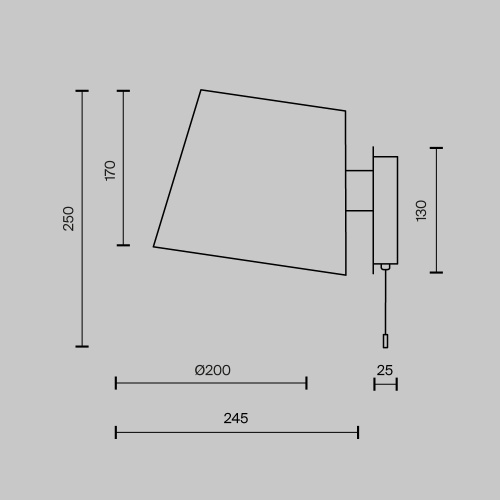 Настенный светильник (бра) Maytoni MOD613WL-01B