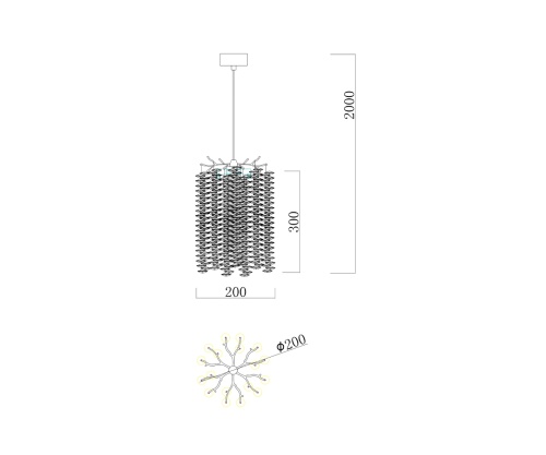 Люстра Kink Light Шанти золото 07871-20D,33