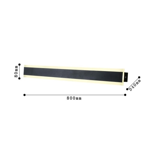 Уличный настенный светильник Favourite 4044-1W, уличный светильник, D50xL800xW80, LEDx18W, 1440LM, 4000K, IP67, included