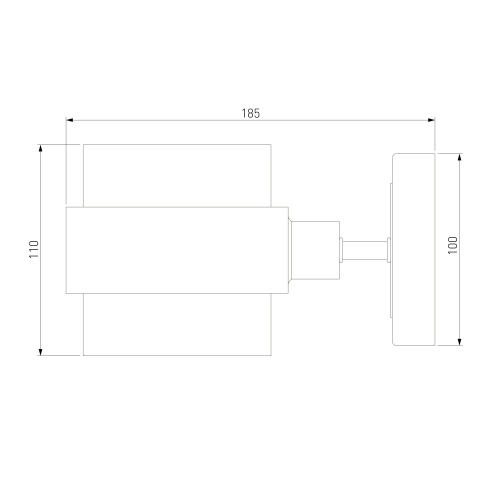Настенный светильник Eurosvet 70127/1 черный/ дымчатый