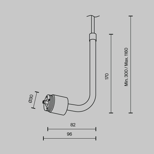 Комплектующие для систем освещения с токоведущими элементами Technical CA024PL-P-B