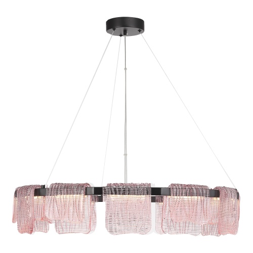 SL6021.403.66 Светильник подвесной ST-Luce черный/розовый LED 1*66W 3000K ВУАЛЬ