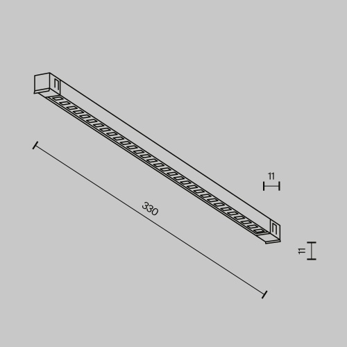 Трековый светильник Technical TR241-2-6W3K-B