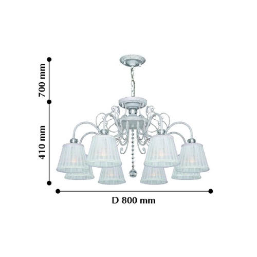 Подвесная люстра F-Promo 2150-8PC, люстра подвесная, D800xH410/1110, 8xE14x40W, excluded