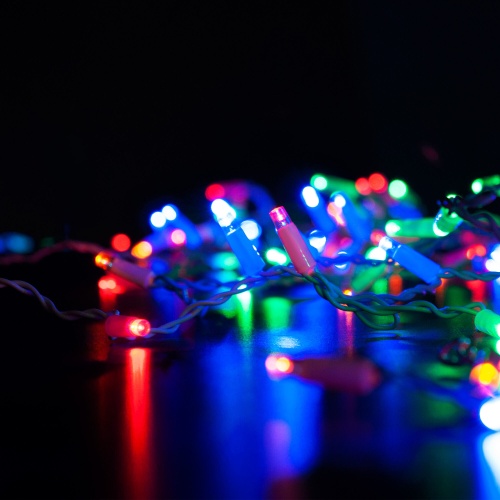 Гирлянда бытовая электрическая бахрома Eurosvet 100-101 мульти