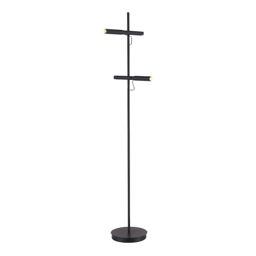 SL6210.405.02 Светильник напольный ST-Luce Черный/Черный, Золотистый LED 2*3W 3000K LILT