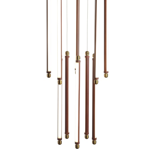 Уценка SL6225.303.10 Светильник подвесной ST-Luce Латунь/Терракотовый, Белый LED 10*6,5W 3000K BRICK