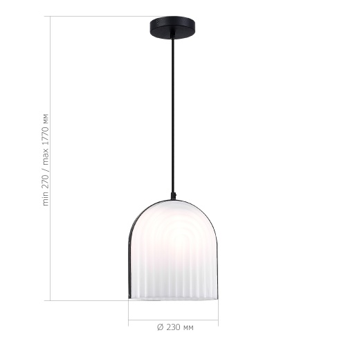 SL1302.403.01 Светильник подвесной ST-Luce Черный/Белый E27 LED 1*7W AIRE