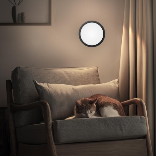 CL738121N Бейсик Черный Св-к Накл. LED 12W*4000K