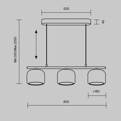 Подвесной светильник Maytoni MOD286PL-L12B3K