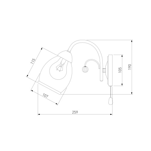 Настенный светильник Eurosvet 30026/1 античная бронза