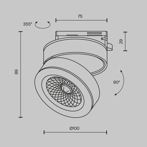 Трековый светильник Technical TR006-1-12W3K-W4K