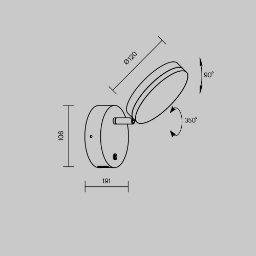 Настенный светильник (бра) Maytoni MOD070WL-L8W3K