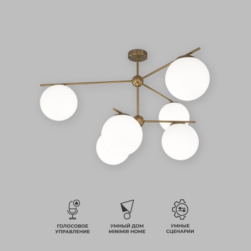 Потолочный светильник латунь Smart Eurosvet 60147/6