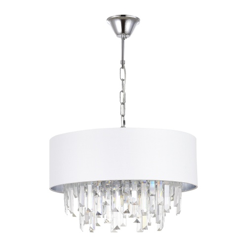 SLE1120-103-07 Светильник подвесной Хром/Белый E14 7*40W ДАЛИЯ