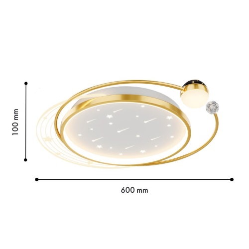Потолочный светильник F-Promo 4743-5C, потолочный светильник, L500xW600xH100, LEDx34W/68W, 1800/3000LM, 3000/4500/6000K, included, remote control