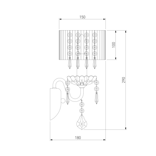Настенный светильник Eurosvet 2045/1 хром/белый