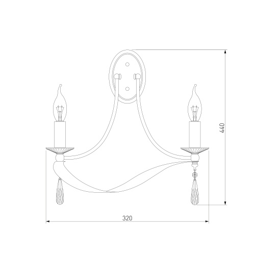 Настенный светильник Eurosvet 60064/2 хром