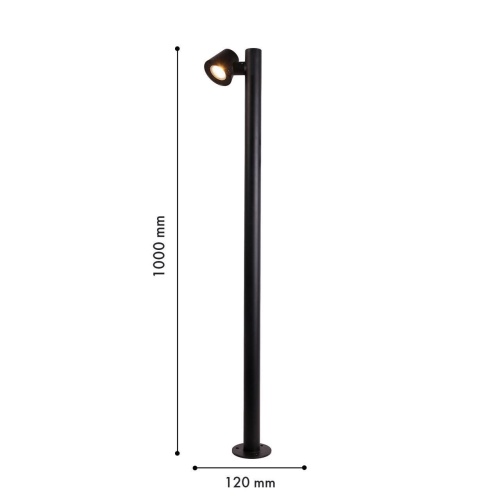 Уличный столб Favourite 4744-1F, уличный светильник, L200xW50xH1000, LEDx10W, 196LM, 3000K, IP54, included