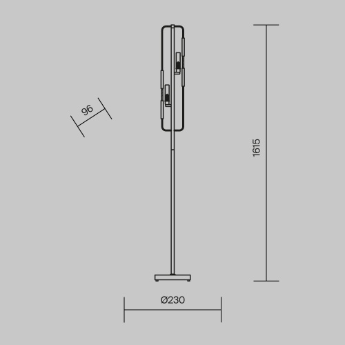 Напольный светильник (торшер) Maytoni MOD099FL-02G