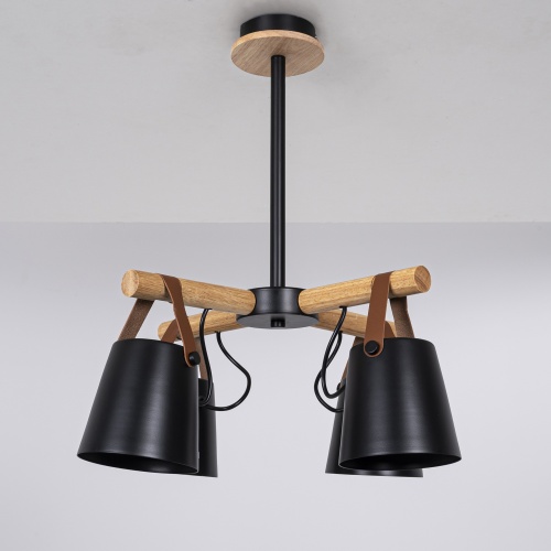 Люстра на штанге NATURA C4 black 151722-26