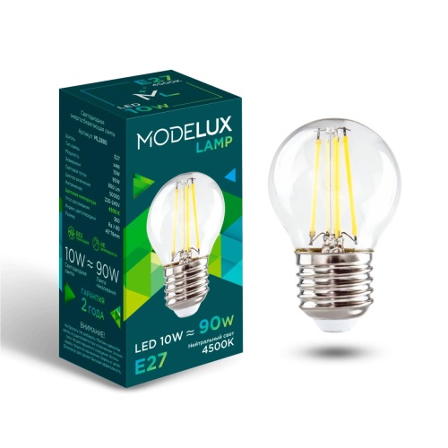 Светодиодная лампа MODELUX ML2880- G45-10W-Е27-4500 clear