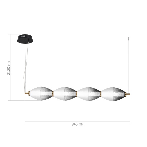 SL6130.403.24 Светильник подвесной ST-Luce Черный/Белый, Дымчатый LED 1*28W 3000K ICE