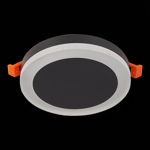 ST104.442.06 Светильник встраиваемый Черный LED 1*6W 4000K 468Lm Ra&gt;80 120° IP20 D110xH20 170-240V Встраиваемые светильники