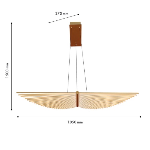 Подвесная люстра Favourite 4380-2P, подвесная люстра, L1050xW270xH1500, LEDx60W, 4200LM, 4000K, included