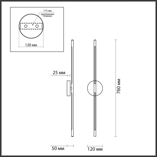 Бра Odeon light Fuerte 4323/12WL