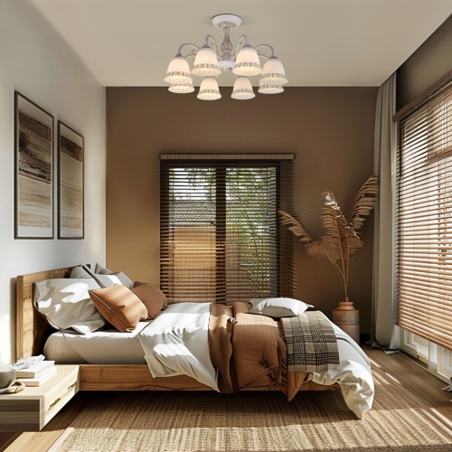 Потолочный светильник Eurosvet 60107/8 белый с золотом