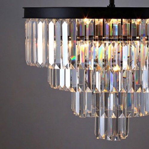 Подвесная люстра RH 1920s Odeon Clear Glass Fringe Chandelier D110 213688-22