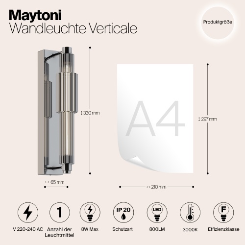 Настенный светильник (бра) Maytoni MOD308WL-L9CH3K