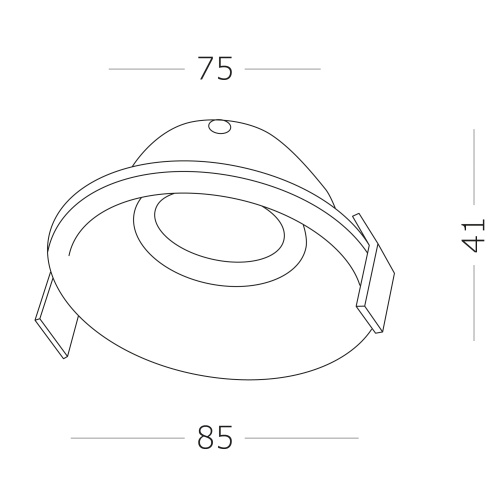 ST257.408.01 Св-к встр. Черный GU10 1*50W  IP65 D93xH53 220V Без ламп Встраиваемые светильники