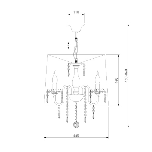 Подвесной светильник Eurosvet 2045/5 хром/белый