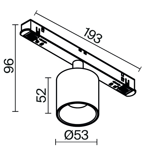 Трековый светильник Technical TR132-4-7W-DS-W