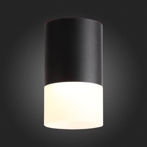 ST100.402.05 Светильник потолочный Черный LED 1*5W 3000K 390Lm Ra&gt;80 120° D64xH110 170-240VV Накладные светильники